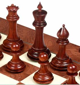 Premium CB Mustang Series Weighted <b>Wooden</b> Chess Pieces Bud Rosewood Boxwood 4.4 Inch King Extra Queens - Product Image 4