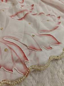 ผ้าออร์แกนซ่าที่สวยงามพร้อมลายพิมพ์และงานส่าหรีผู้หญิงแฟชั่นผู้ผลิตจากอินเดียในอัตราที่ต่ำที่สุด - Product Image 2