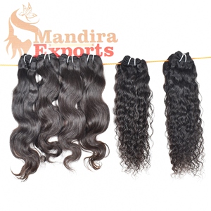 ผมต่อแบบธรรมชาติจากอินเดีย ยี่ห้อ Vendor คุณภาพสูง แบบเวฟลึก  ชนิด Remy  จัดเรียงเกล็ดผม  แบบเวอร์จิ้น  ทอสองชั้น - Product Image 5