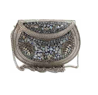 Sac à main en métal de vente chaude embrayage à main sac de nuage pour dame sac à main métallique de mode à la mode métallique personnalisé