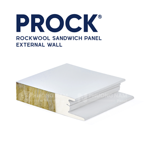 Panneau sandwich ignifuge moderne en laine de roche avec système de bordure en PU 175 mm pour mur extérieur d'entrepôt, d'usine et industriel - Product Image 2