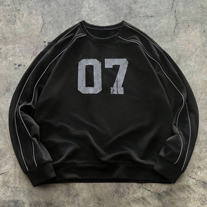 Sudadera extragrande para hombre al por mayor, camisetas de manga larga a la moda informal con logotipo personalizado, sudadera de uso exterior para hombre con servicio OEM y ODM - Product Image 1