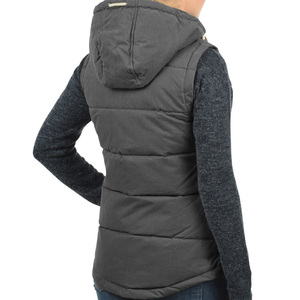 Chaleco acolchado ligero con capucha para mujer, chaqueta de burbujas sin mangas a prueba de viento para correr, senderismo, ropa de viaje con OEM - Product Image 2