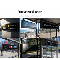 Écran publicitaire LCD Android étiré haute luminosité 48,5 pouces RK3568 pour arrêt de bus et gare de transit