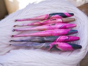 Handmade Resin <b>Crochet</b> <b>Hooks</b> Ocean Design | Simple Hand Knitting Tools Set 13CM Length 0.5-2.75MM Thickness Durable Convenient - Product Image 2