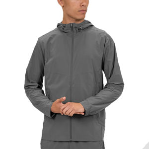 Haute qualité personnalisé en Nylon Zip coupe-vent piste ensemble bande réfléchissante Gym sport survêtement pour hommes 100% coton saison d'été - Product Image 6
