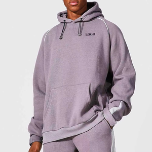 Conjunto de chándal de dos piezas de ropa de calle de último diseño de alta calidad conjunto de chándal de gran tamaño transpirable con etiqueta personalizada para hombres - Product Image 3