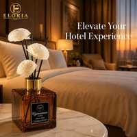 Diffuseur de parfum en verre de luxe Eloria, qualité hôtel 5 étoiles, avec bâtonnets en rotin naturel, sans alcool, aromathérapie pour chambre à coucher