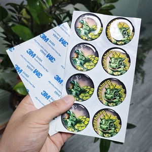 Pegatina de Resina Epoxi con Impresión a Todo Color Personalizada, Logotipo Personalizado, Pegatinas de Gel 3D con Efecto Domo - Product Image 1