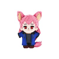 Adorable jouet en peluche lesté personnalisé, renard aux oreilles roses, super doux, poupée de type Q, pour enfants