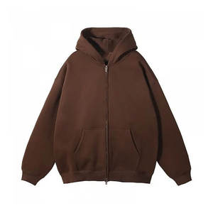 <b>Men</b> Vintage Washed <b>Zip</b> up <b>Hoodie</b> Custom Logo Heavyweight French Terry Cotton Distressed <b>Zip</b> up Hoodies - Product Image 5