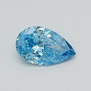 Diamant de laboratoire taillé en poire 0.30 ct fantaisie bleu vif calibré en vrac Si1 clarté diamant créé en laboratoire pour la fabrication de bijoux - Product Image 1