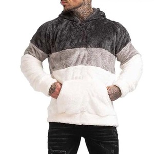 Sweats à capuche pour hommes doux et confortables 100% coton Sherpa polaire sweats à capuche hommes pour l'hiver OEM/ODM basics - Product Image 6