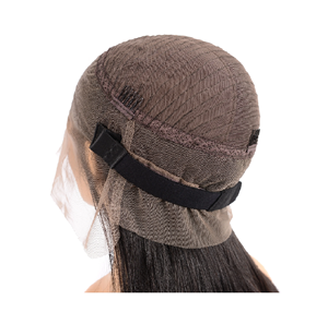 KBETH KIMK Perruques de cheveux humains chinois vierges lisses naturels de luxe sans colle Full Lace Perruques uniques brun clair pour Swiss Lace - Product Image 6