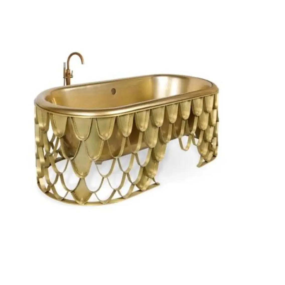 Baignoire en cuivre massif de Style Antique pour la décoration de la salle de bain disponible pour l'exportation mondiale