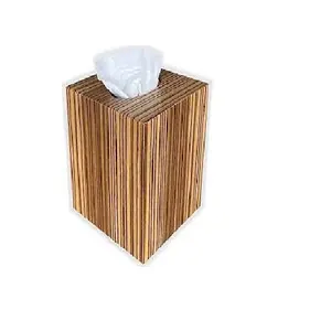 Top tendance intérieur maison vaisselle décoration Nature finition bois boîte à mouchoirs forme carrée boîte à mouchoirs boîte à mouchoirs - Product Image 1