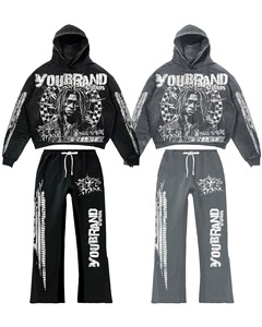 Chándal para hombre, tejido de lana de algodón de peso pesado, material grueso y cálido, perfecto para entrenamiento de invierno y ropa de calle informal - Product Image 6