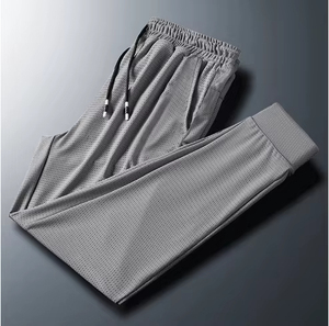 Pantalon de <span class=keywords><strong>Jogging</strong></span> en Maille Soie Glacée pour Hommes, Séchage Rapide, Coupe <span class=keywords><strong>Slim</strong></span>, Sport, Survêtement, Taille Élastique, Décontracté, Grandes Tailles pour Adolescents - Product Image 6