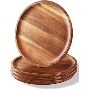 Assiette de présentation en bois sûre Vaisselle en bambou Plateau de collation pour mariage à la maison Utilisation au restaurant - Product Image 6