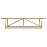 Table à manger - Finition authentique en bois franc rayé, pièce maîtresse pour une élégance rustique