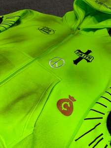 Sudaderas con Capucha Bordadas, Tejidas, Formales, de Verano, con Cierre Frontal, Diseño a Cuadros, Estilo Desgastado y Decolorado por el Sol, Personalizadas - Product Image 6