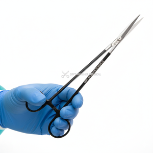 Ciseaux de dissection Metzenbaum de qualité supérieure, courbés/droits, revêtus de noir, instruments dentaires et chirurgicaux professionnels - Product Image 4