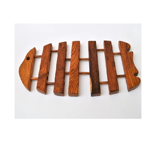 Dessous de plat en bois de meilleure qualité Théière Coussins chauffants Dessous de plat résistant à la chaleur Cuisine créative Dessous de plat en bois d'acacia pour vaisselle isolante Bol - Product Image 6