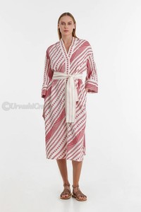 Hot bán gerader weiter schnitt, WEITE 3/4-armel MIT verstellbarem bindeband AM saum, ethno-jacquard-Thiết kế của phụ nữ Dresses - Product Image 6