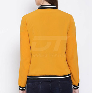 Chaqueta Bomber con cremallera Tallas grandes Manga completa Poliéster Hecho Chaqueta de mujer Para la venta Diseño personalizado Tamaño y tela - Product Image 3