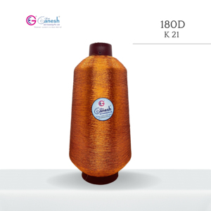 YK 21 Fil à broder haute ténacité Polyester métallisé Flora Jari Fil Kasab & Lurex avec un excellent lustre - Product Image 1