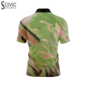 Custom Made Bowling 1/4 Zip Jerseys 100% Polyester Drop Shoulder Ringer Haute Qualité Plus Size Hommes - Product Image 2