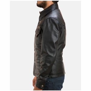 Veste pour hommes Vestes pour hommes Veste en cuir PU solide de haute qualité Grande taille Personnalisable Couleur Fermeture éclair Brodée à la mode - Product Image 5