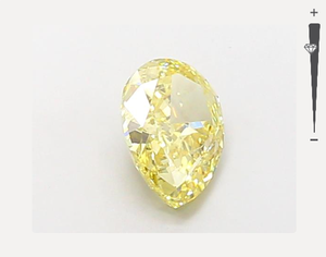 1.15ct poire taille fantaisie jaune VVS2 clarté IGI certifié HPHT diamant en vrac cultivé en laboratoire pour la fabrication de bijoux - Product Image 6