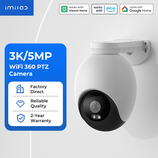 IMILAB EC6 3K Outdoor WiFi Security Camera AI Human Detection Two-Way Audio Free Smart Alerts Easy App No Subscription Required