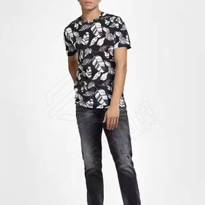 T-shirt sérigraphié personnalisable pour hommes grande taille Style Street Wear coton/fibre de bambou haute qualité écologique respirant - Product Image 4