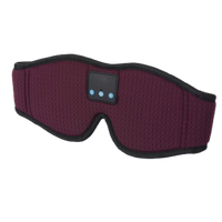 Masque de sommeil avec écouteurs Bluetooth sans fil, logo personnalisé, 100% occultant, mousse à mémoire de forme 3D, velours, 10-12 heures d'autonomie, 10 m