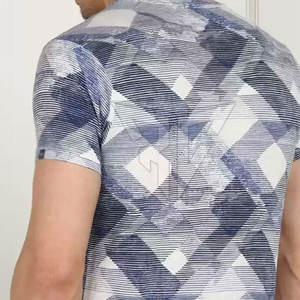 T-shirt à col rond pour homme, imprimé personnalisé, séchage rapide, coupe classique, respirant, motif uni, sublimé pour la remise en forme et l'entraînement en salle de sport - Product Image 2