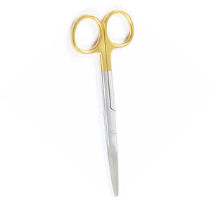 Tijera DE FUNCIONAMIENTO DE ACERO INOXIDABLE duradera, anillo de oro, carburo de tungsteno, tijeras dentales TC, goma quirúrgica Roma afilada curvada recta - Product Image 5