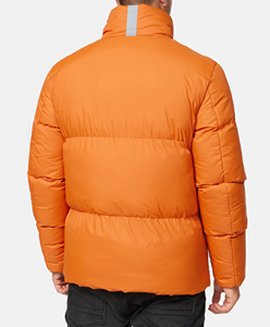 Veste matelassée pour homme, col montant, fermeture éclair, surdimensionnée, grande taille, hiver, épaisse, chaude, logo personnalisé, vêtements à bulles - Product Image 2
