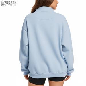 Vente en gros de sweat-shirt uni de haute qualité surdimensionné 100% coton respirant Streetwear imprimé à manches longues confortable pour hommes sweat-shirt en coton - Product Image 2