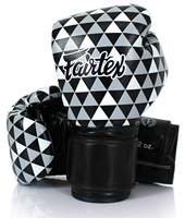 Gants de boxe professionnels Fairtex en cuir de vachette imprimé sur mesure, à lacets, avec poignet à scratch, pour adultes, entraînement MMA