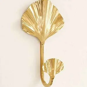Amazon hot selling Leaf design Metal clothes hanging hooks customize design and size Indian Wholesale supplier