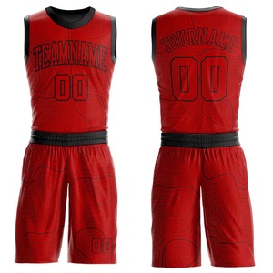 Uniforme d'équipe personnalisé OEM maillot de basket-ball rouge respirant 2 pièces chemise & ensembles courts haute qualité short à sublimation personnalisée laker - Product Image 1