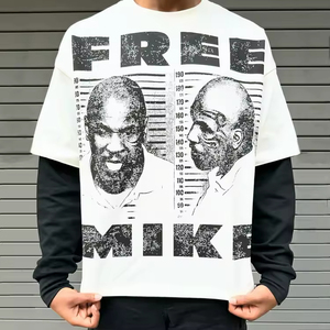 เสื้อยืดโอเวอร์ไซส์สำหรับผู้ชายผ้าฝ้าย100 300GSM ทรงครอปพอดีกับไหล่ปล่อยชายเสื้อ - Product Image 1