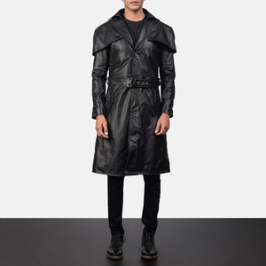 Customized Color Breathable Winter Leather <b>Coat</b> for Men with Long Collar OEM Service Men's Clothing Long <b>Coat</b> - Product Image 6