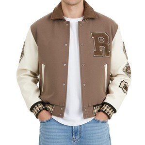 Chaquetas Varsity Personalizadas para Hombre, Fabricante de Ropa Urbana, Chaquetas Letterman con Parches Bordados, Chaquetas de Béisbol de Lana Chenilla - Product Image 2