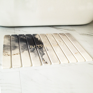 Alfombrilla de Baño Plegable de Diatomita, Antideslizante, Absorbente, de Secado Rápido, con Diseño de <span class=keywords><strong>Piedra</strong></span> Impresa, para Baño, Inodoro, Entrada y Puerta - Product Image 2