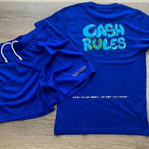 Venta en línea Unisex Quick Dry Hoodie Shorts Sets Custom Transpirable Impreso Patrón sólido Hombres última moda Top para el verano - Product Image 6