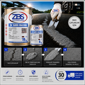 Mastic de réparation de sols auto-nivelant ZBS 2K - Qualité industrielle robuste - Product Image 6