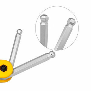 Set di chiavi a brugola pieghevoli con estremità sferica, 7 pezzi - Product Image 5